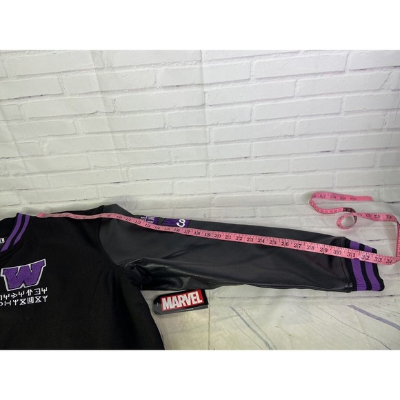 Marvel Black Panther Logo Letterman Varsity Jacket Wakanda Official Mens 2XL - Picture 12 of 13